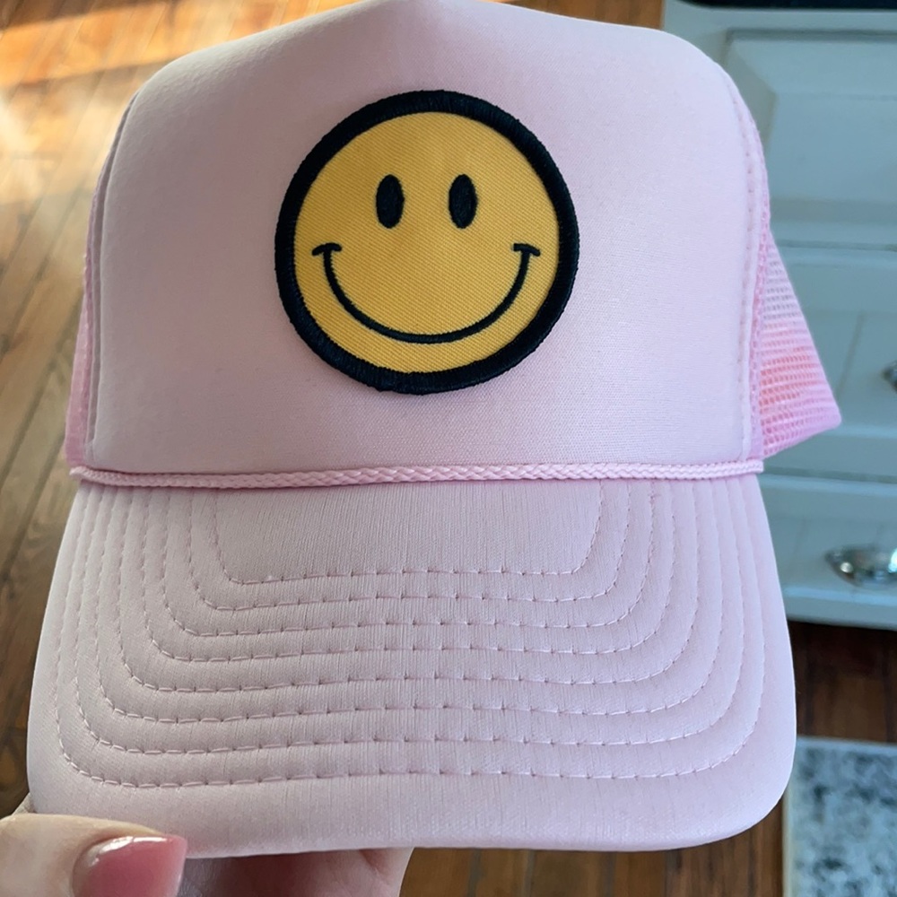 Smiley face trucker hat